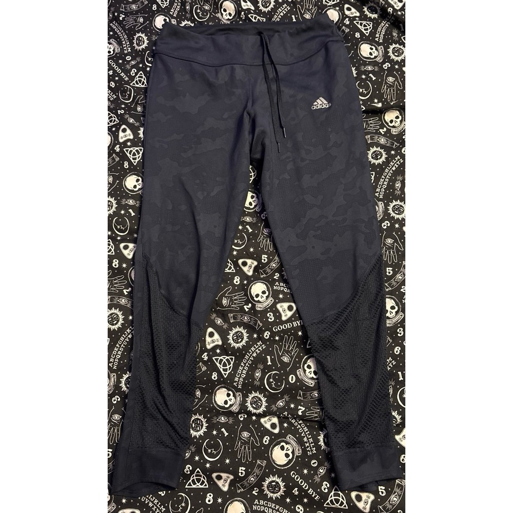 Adidas Running Women's Dark Camo Print‎ ClimaCool 7/8 Activewear Tights, Medium